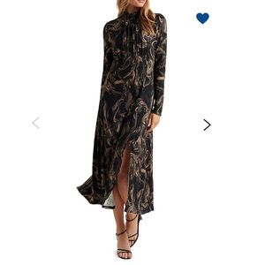Ever New Dawson Marble-Print Highneck
Midi Dress